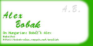 alex bobak business card